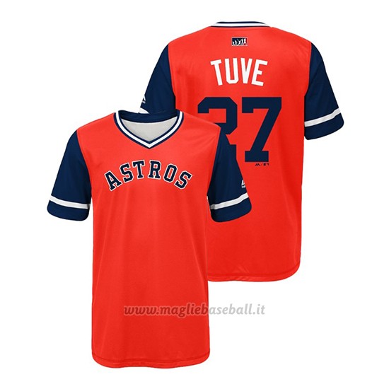 Maglia Baseball Bambino Houston Astros Jose Altuve 2018 Llws Players Weekend Tuve Orange